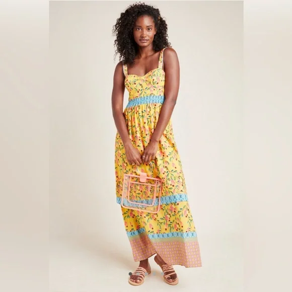 FARM Rio for Anthroplogie Anjou Maxi Dress, NWOT, Sz 6 - Picture 3 of 6